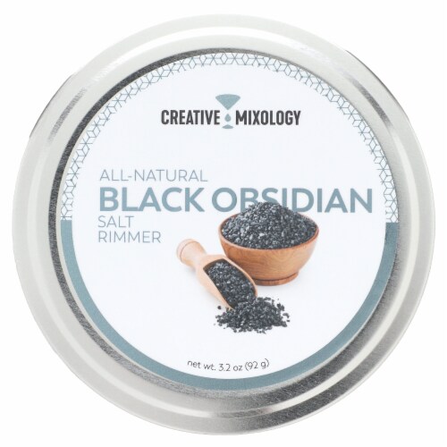 Creative Mixology's All-Natural Black Obsidian Salt Cocktail Rimmer - 4317 Perspective: front