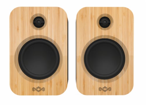 House of Marley Signature Book Shelf Speakers - Black Perspective: front