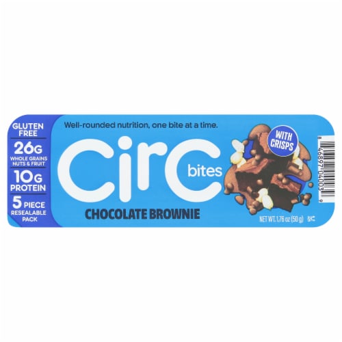 Circ Bites Chocolate Brownie High Protein Energy Bar Perspective: front