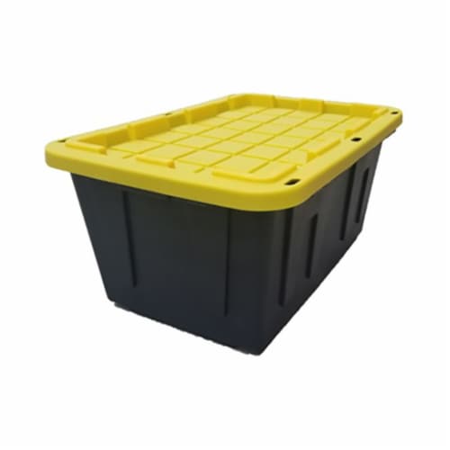 Yellow Large Plastic Storage Bin, 1 - Kroger