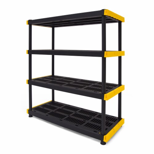 4-Shelf Shelving Unit - Black