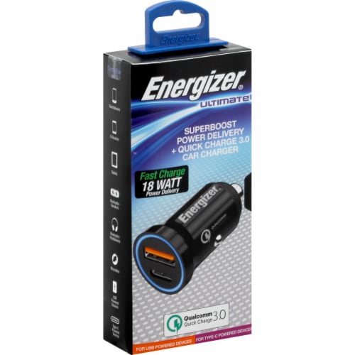 Energizer® Ultimate Fast Charging Car Charger Perspective: front