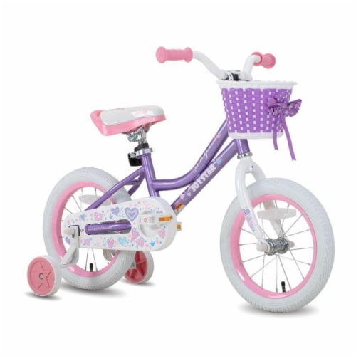 JOYSTAR Angel Kids Bike for Girls Ages 2 4 w Training Wheels 12