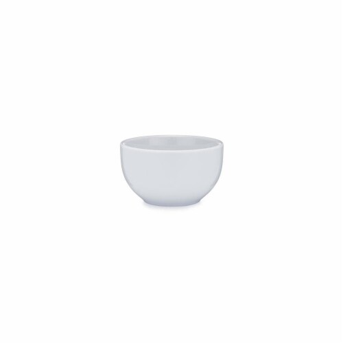 Q Squared Luxury Melamine Bowl - White Perspective: front