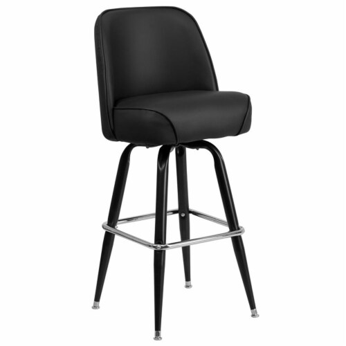 Flash Furniture 41.5H Metal Bar Stool With Swivel Bucket Seat