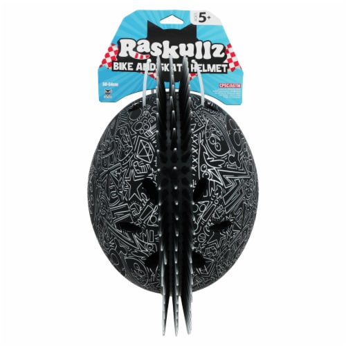 Raskulls Black Doodle Bike & Skate Helmet Perspective: front