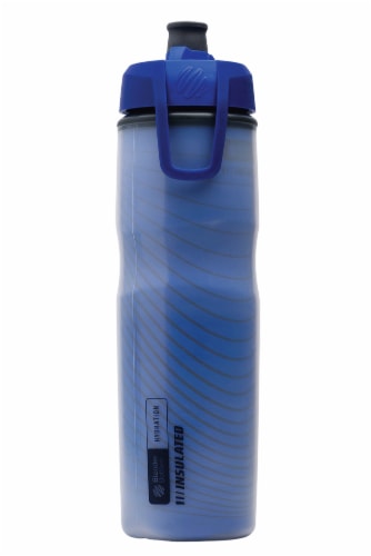 BlenderBottle® Hydration Halex Bottle - Blue / Black Perspective: front