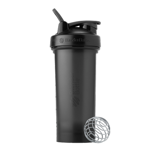 BlenderBottle Pro Series Shaker Bottle, 24-Ounce, Black/Clear