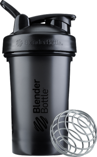 BlenderBottle Pro Series Shaker Bottle, 24-Ounce, Black/Clear