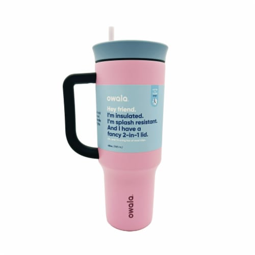 Owala® 40 oz Travel Tumbler SS Pink Skies Perspective: front