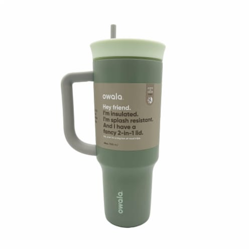 Owala® 40 oz Travel Tumbler SS Sagebrush Perspective: front