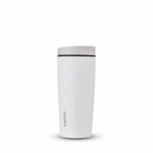Owala® Stainless Steel Shy Marshmallow SmoothSip Slider - Grey/White Perspective: front