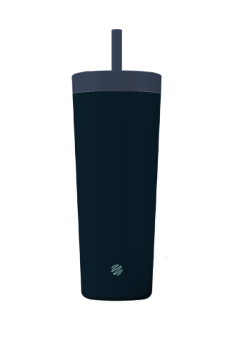 BlenderBottle Stainless Steel Shaker Tumbler - Navy Blue Perspective: front