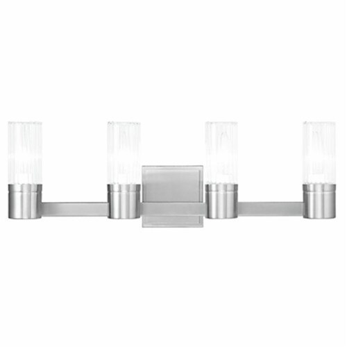 Livex 20240-07 14 in. 4 Light Candelabra Base Bronze Outdoor Wall Lantern Perspective: front