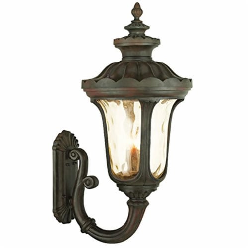 Livex 76701-58 17 in. 4 Light Candelabra Base Imperial Bronze Outdoor Wall Lantern Perspective: front