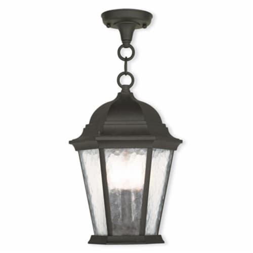 Livex 75469-14 Hamilton 3 Light Outdoor Chain-hang Lantern In Textured Black Perspective: front