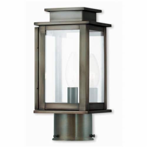 Princeton 20201-29 Vintage Pewter Post Lantern, 10.5 in. Perspective: front