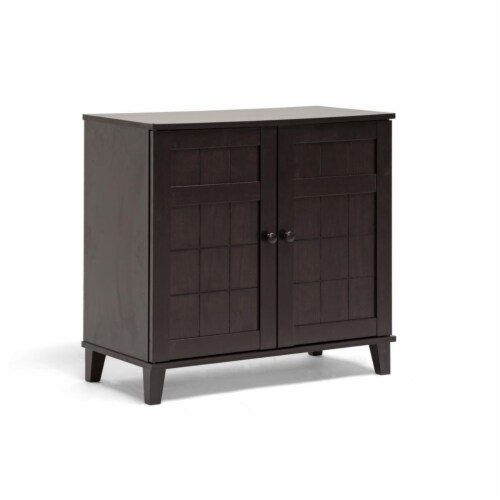 Baxton Studio Glidden Dark Brown Wood Modern Shoe Cabinet (Short) Baxton Studio Glidden Dark Brown Wood Modern Shoe Cabinet (Short)