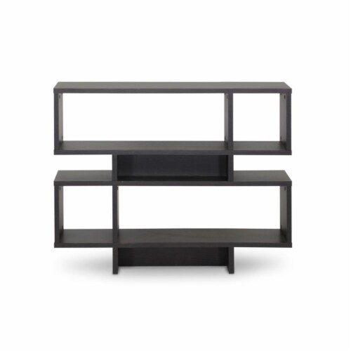 Baxton Studio Cassidy 4-Level Dark Brown Modern Bookshelf Baxton Studio Cassidy 4-Level Dark Brown Modern Bookshelf