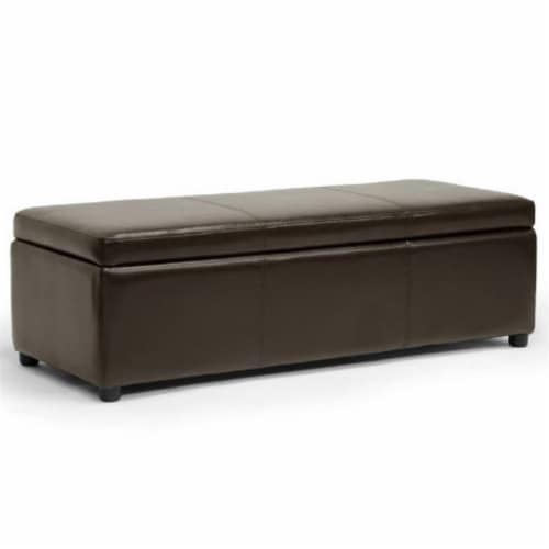 Baxton Studio Dennehy Black Brown Modern Ottoman Baxton Studio Dennehy Black Brown Modern Ottoman