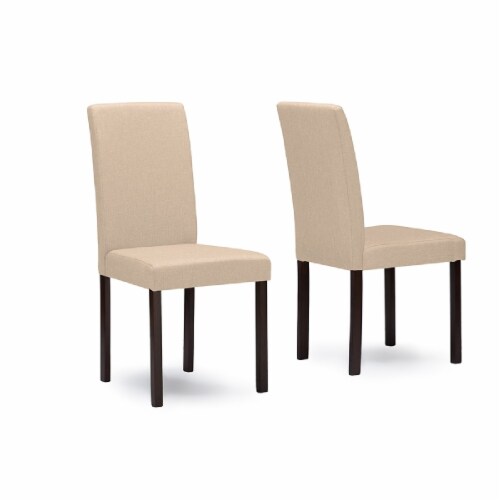 Baxton Studio Andrew Contemporary Espresso Wood Beige Fabric Dining Chair - Set of 4 Baxton Studio Andrew Contemporary Espresso Wood Beige Fabric Dining Chair - Set of 4