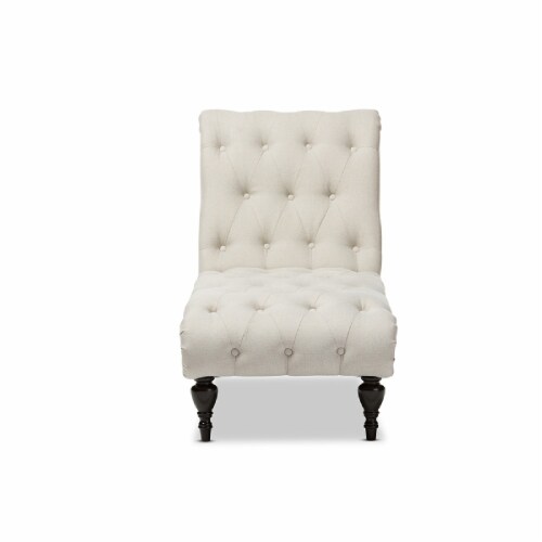 Baxton Studio Layla Mid-century Modern Light Beige Fabric Upholstered Button-tufted Chaise Lounge Baxton Studio Layla Mid-century Modern Light Beige Fabric Upholstered Button-tufted Chaise Lounge