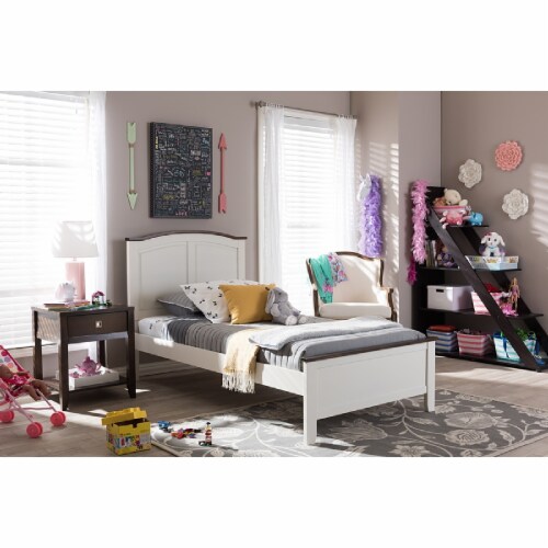 Baxton Studio Harry Classic Butter Milk and Walnut Finishing Twin Size Platform Bed Baxton Studio Harry Classic Butter Milk and Walnut Finishing Twin Size Platform Bed