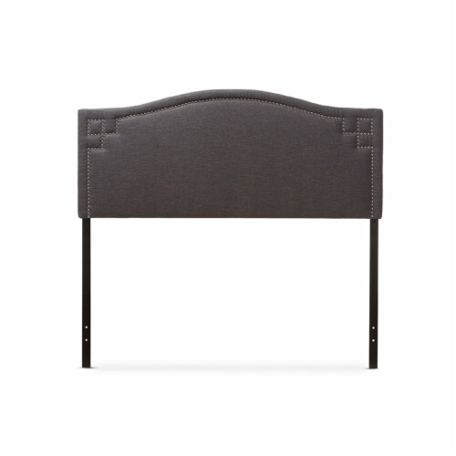 Baxton Studio Aubrey Modern and Contemporary Dark Grey Fabric Upholstered Queen Size Headboard