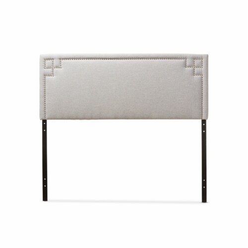 Baxton Studio Geneva Modern and Contemporary Grayish Beige Fabric Upholstered Full Size Headboard Baxton Studio Geneva Modern and Contemporary Grayish Beige Fabric Upholstered Full Size Headboard