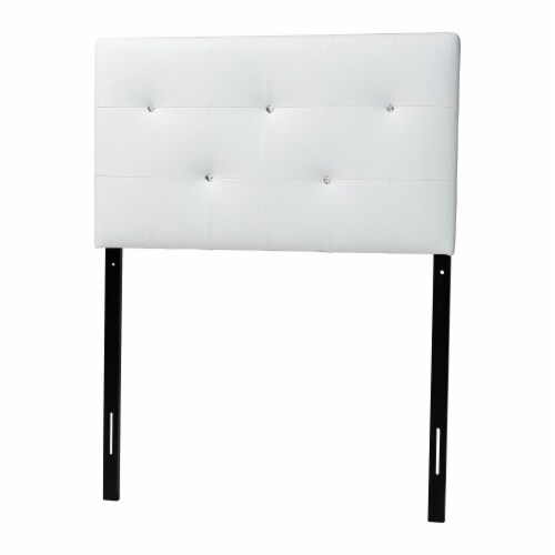 Baxton Studio Kirchem Modern and Contemporary White Faux Leather Upholstered Twin Size Headboard Baxton Studio Kirchem Modern and Contemporary White Faux Leather Upholstered Twin Size Headboard