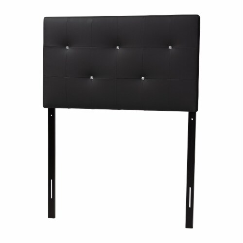 Baxton Studio Kirchem Modern and Contemporary Black Faux Leather Upholstered Twin Size Headboard Baxton Studio Kirchem Modern and Contemporary Black Faux Leather Upholstered Twin Size Headboard
