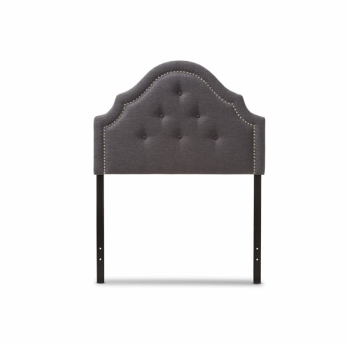 Baxton Studio Cora Modern and Contemporary Dark Grey Fabric Upholstered Twin Size Headboard