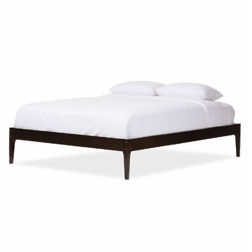 Baxton Studio Bentley Mid-Century Modern Cappuccino Finishing Solid Wood Queen Size Bed Frame Baxton Studio Bentley Mid-Century Modern Cappuccino Finishing Solid Wood Queen Size Bed Frame
