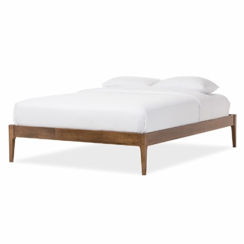 Baxton Studio Bentley Mid-Century Modern Walnut Finishing Solid Wood Queen Size Bed Frame Baxton Studio Bentley Mid-Century Modern Walnut Finishing Solid Wood Queen Size Bed Frame