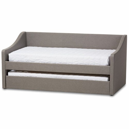 Baxton Studio Barnstorm Modern and Contemporary Grey Fabric Upholstered Daybed with Guest Trundle Bed Baxton Studio Barnstorm Modern and Contemporary Grey Fabric Upholstered Daybed with Guest Trundle Bed
