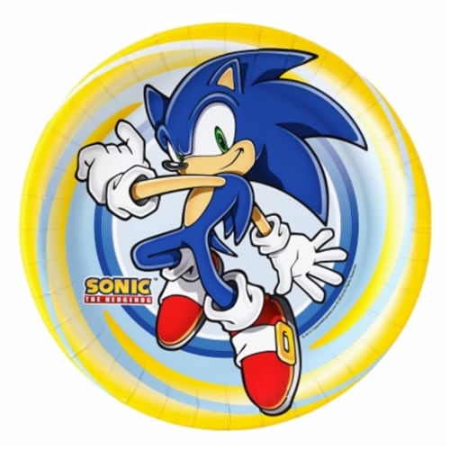 Party Destination 234456 Sonic the Hedgehog Dinner Plates Perspective: front