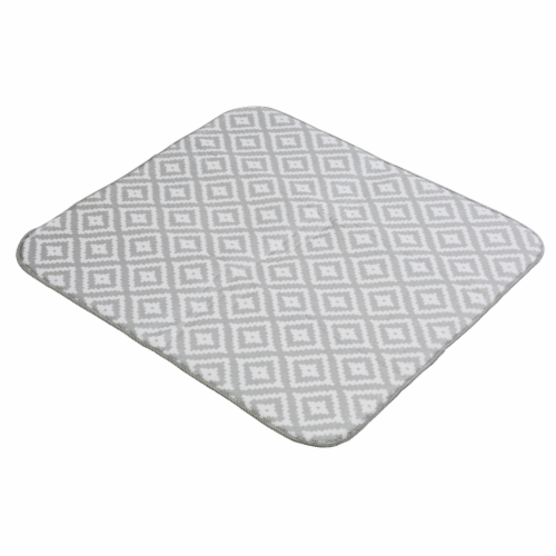 Baker S Honey Can Do Diamond Print Dish Drying Mat Gray 16 X