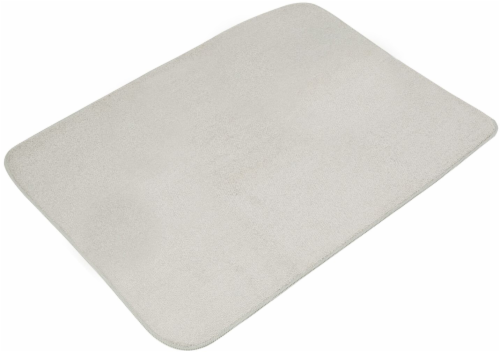 Extra Large Microfiber Dish Drying Mat, 24x18, GREY & WHITE