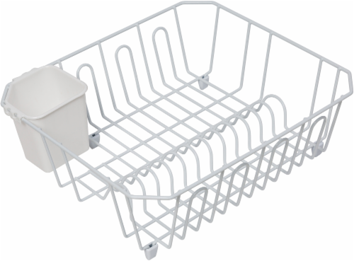 M Kitchen Dish Drying Rack, Plastic Drainer Rack with Cover