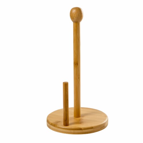 Honey Can Do Bamboo Paper Towel Holder - Brown Perspective: front