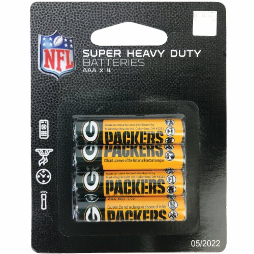 Green Bay Packers Super Heavy Duty AAA Batteries, 4 pk King Soopers