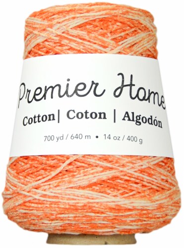 Premier Home Cotton Multi Yarn Cone-Tangerine Splash, 1 count - Foods Co.