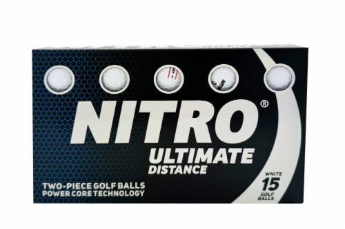 Nitro® Ultimate Distance Golf Balls - White Perspective: front