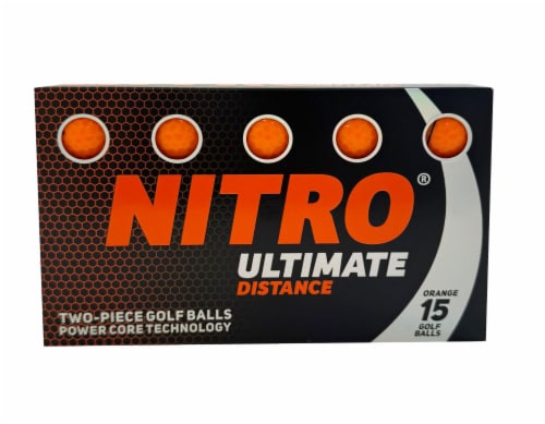 Nitro® Ultimate Distance Golf Balls - Orange Perspective: front