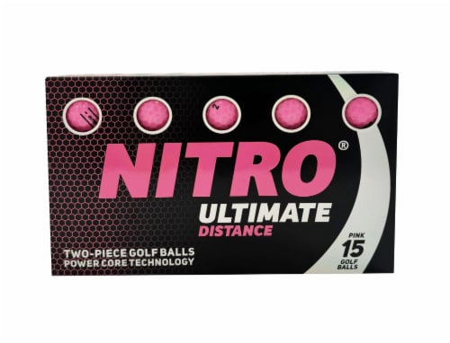 Nitro® Ultimate Distance Golf Balls - Pink Perspective: front