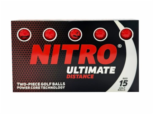 Nitro® Ultimate Distance Golf Balls - Red Perspective: front