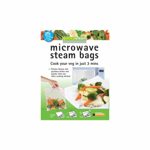 Quickasteam Large Microwave Steam Bags Perspective: front