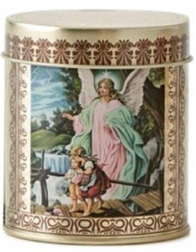 St. Jude Guardian Angel Religious Tin Scented Candle Perspective: front