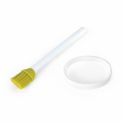 Chefn Herb Basting Brush with Ceramic Tray Perspective: front