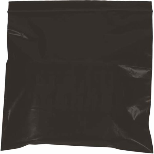 Box Partners PB3550BK 3 x 5 in. 2 Mil Black Reclosable Poly Bags - Pack of 1000 Perspective: front